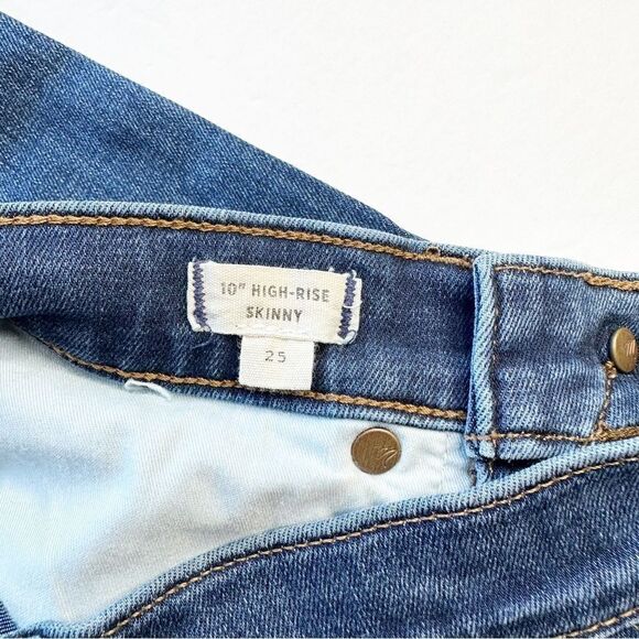 Madewell 10" High Rise Skinny Jeans Medium Wash Tencel Denim Edition Size 25 - Picture 8 of 9